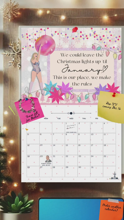 pre-order taylor swift calendar-life of a showgirl-unique collectible item